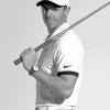 Black And White Rory McIlroy Diamond Painting