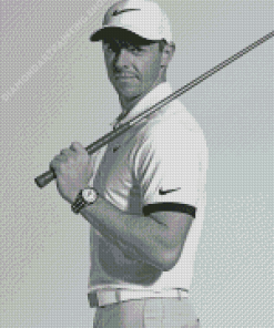 Black And White Rory McIlroy Diamond Painting