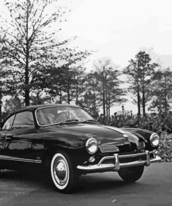 Black And White Karmann Ghia Diamond Painting