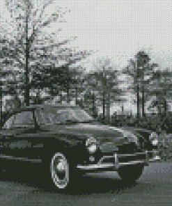 Black And White Karmann Ghia Diamond Painting