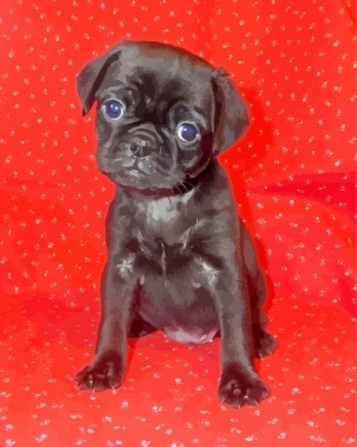 Black Puggle Diamond Painting