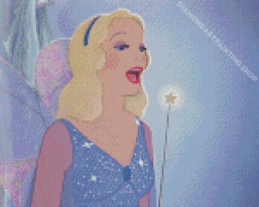 Blue Fairy Cartoon Diamond Painting