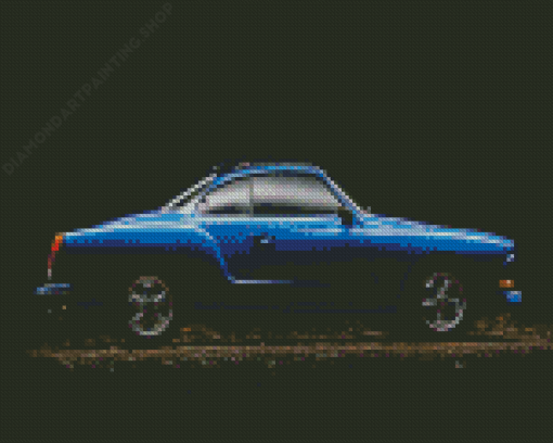 Blue Karmann Ghia Diamond Painting