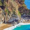 California Waterfall Beach Scene Diamond Painting