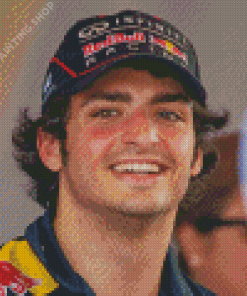 Carlos Sainz Jr Smiling Diamond Painting