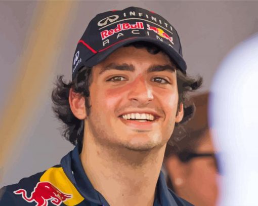 Carlos Sainz Jr Smiling Diamond Painting