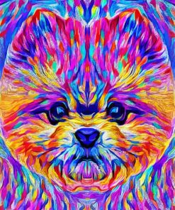 Colorful Pomeranian Dog Art Diamond Painting