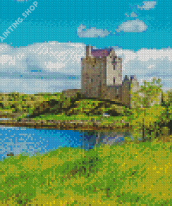 Dunguaire Castle Landscape Diamond Painting