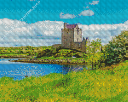 Dunguaire Castle Landscape Diamond Painting