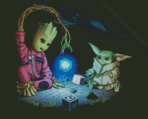 Groot And Baby Yoda Diamond Painting