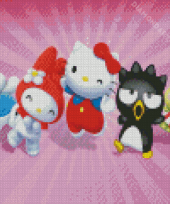 Hello Kitty Characters Dancing Diamond painting