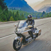 Honda Gold Wing Motorcycle On Road Diamond Painting