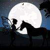 Horse And Fairy Silhouette Diamond Painting