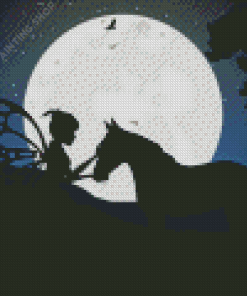 Horse And Fairy Silhouette Diamond Painting