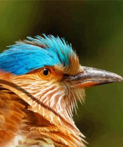 Indian Roller Bird Head Diamond Painting