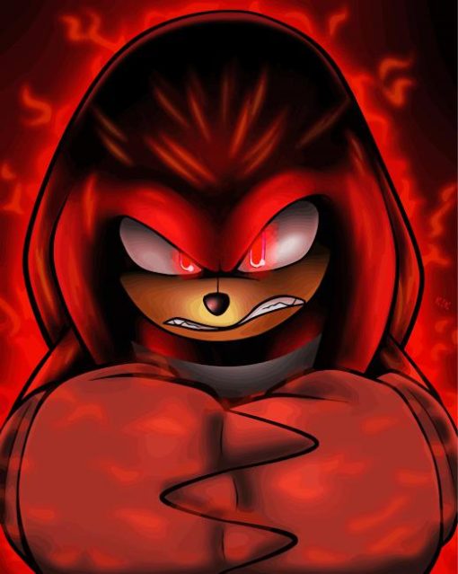 Knuckles The Echidna Red Hedgehog Diamond Painting