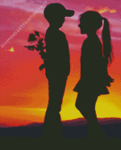 Little Couple Silhouette Diamond Painting