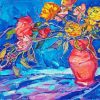 Peonies And Ranunculus Vase Art Diamond Painting