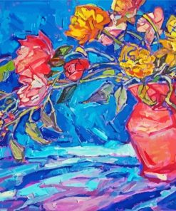 Peonies And Ranunculus Vase Art Diamond Painting