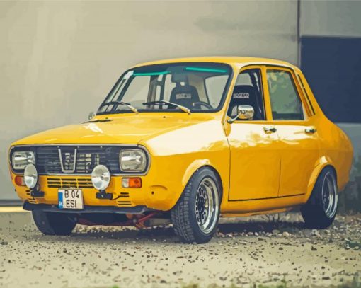 Yellow Classic Renault Diamond Painting