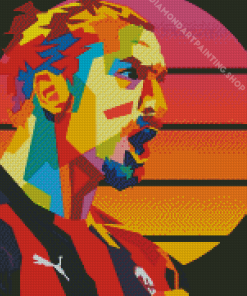 Zlatan Ibrahimovic Pop Art Diamond Painting