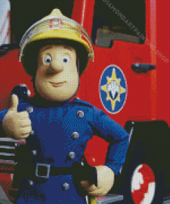 Aesthetic Fireman Sam Diamond Painting