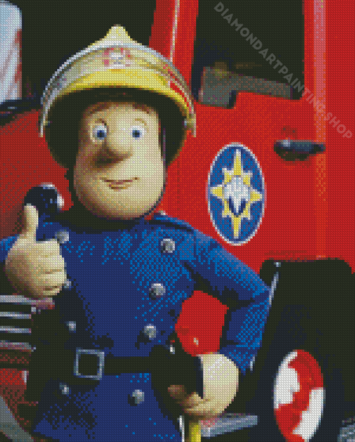 Aesthetic Fireman Sam Diamond Painting