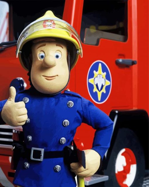 Aesthetic Fireman Sam Diamond Painting