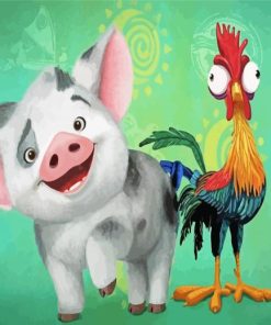 Aesthetic Hei Hei And Pua Diamond Painting