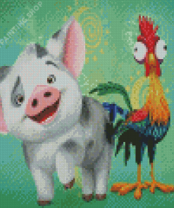 Aesthetic Hei Hei And Pua Diamond Painting