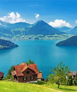 Aesthetic Lake Lucerne Diamond Painting