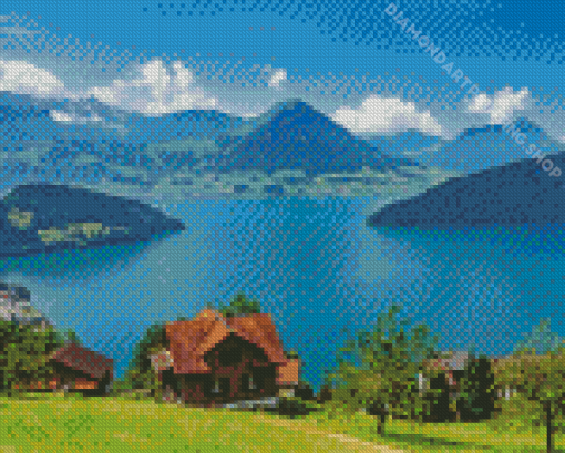 Aesthetic Lake Lucerne Diamond Painting