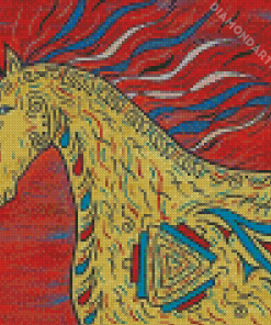 Aesthetic Tribal Horses Art Diamond Painting