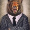 Aesthetic Bear In A Suit Diamond Painting