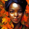 African Autumn Queen Diamond Painting