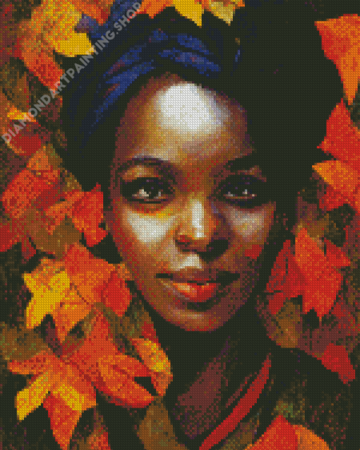 African Autumn Queen Diamond Painting