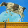 Animal Cow Jumping Over The Moon Diamond Painting