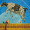 Animal Cow Jumping Over The Moon Diamond Painting