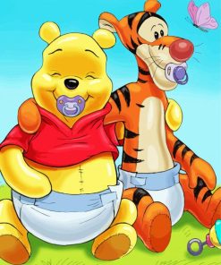 Baby Winnie The Pooh And Tigger Diamond Painting