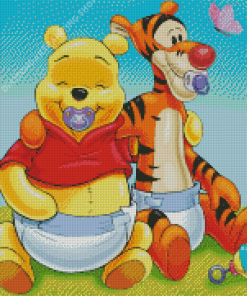 Baby Winnie The Pooh And Tigger Diamond Painting