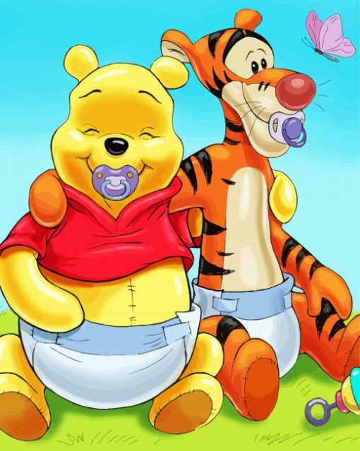 Baby Winnie The Pooh And Tigger Diamond Painting