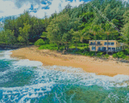 Beach Houses Island Diamond Painting