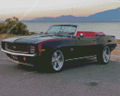 Black 69 Camaro Car Diamond Painting