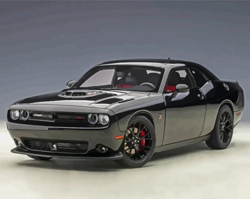 Black Dodge Challenger Scat Diamond Painting