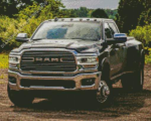 Black Dodge Ram Diamond Painting