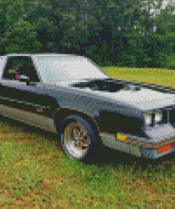 Black Oldsmobile 442 Diamond Painting