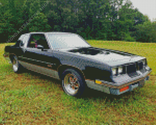 Black Oldsmobile 442 Diamond Painting