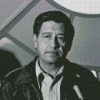 Black And White Cesar Chavez Diamond Painting