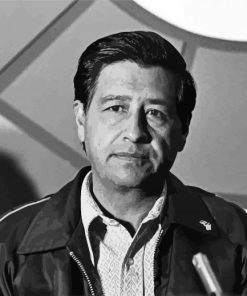 Black And White Cesar Chavez Diamond Painting