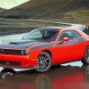 Black And Red Dodge Challenger Scat Diamond Painting